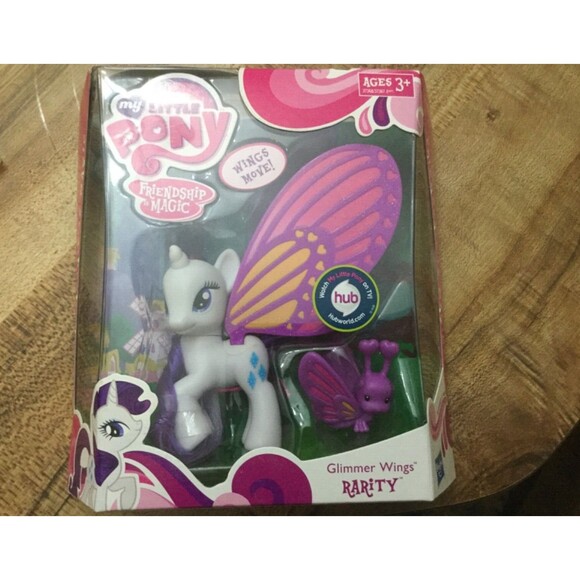 My Little Pony MLP Glimmer Wings Rarity Butterfly~Friendship Is Magic NEW in Box - Picture 3 of 3